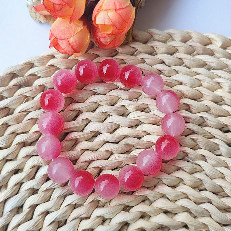 Hand Toy Gradient Color Glass Beads Primary School Beaded Can Bracelets