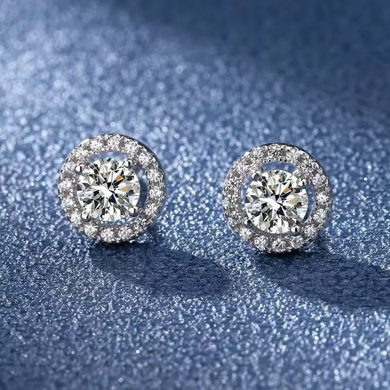 Women's Pair Cross Mirror Classic Fashion Simple Love Heart High-grade Earrings