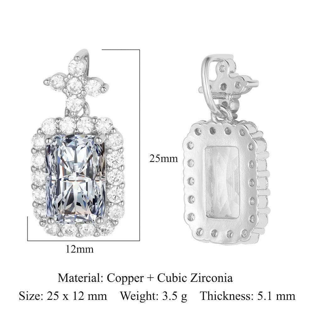 Zircon Copper Color Zirconium Micro Inlay Ornament Clavicle Pendants