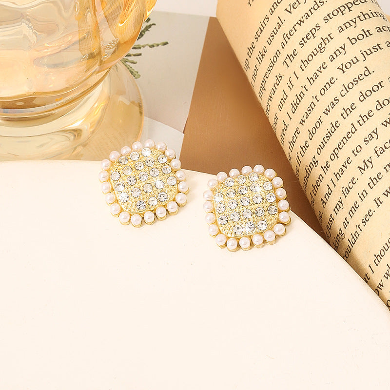 Korean Style Simple Vintage Pearl High-grade Ear Tassel Female Niche Earrings