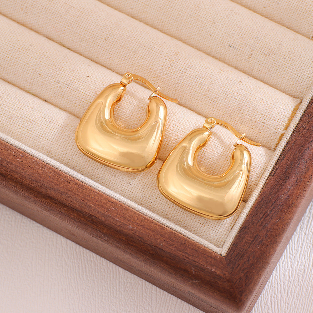 Women's Shaped Tube Style Light Luxury Fashion Simple Luxurious Earrings