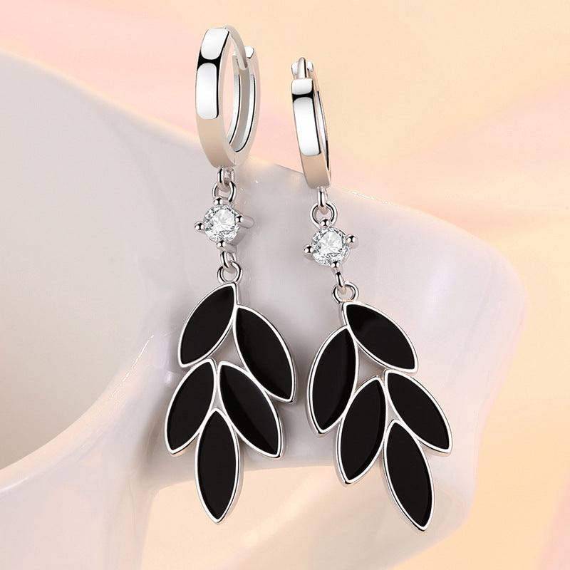 Leaf Long Exaggerated Geometry Hollow Dripping Earrings