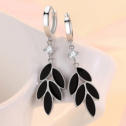 Leaf Long Exaggerated Geometry Hollow Dripping Earrings