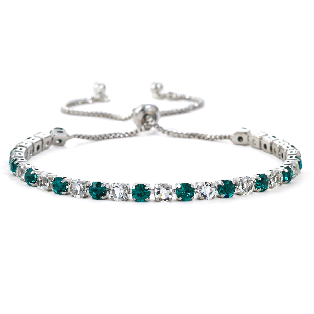 Women's Fashion Color Zircon High-grade Light Luxury Tennis Bracelet