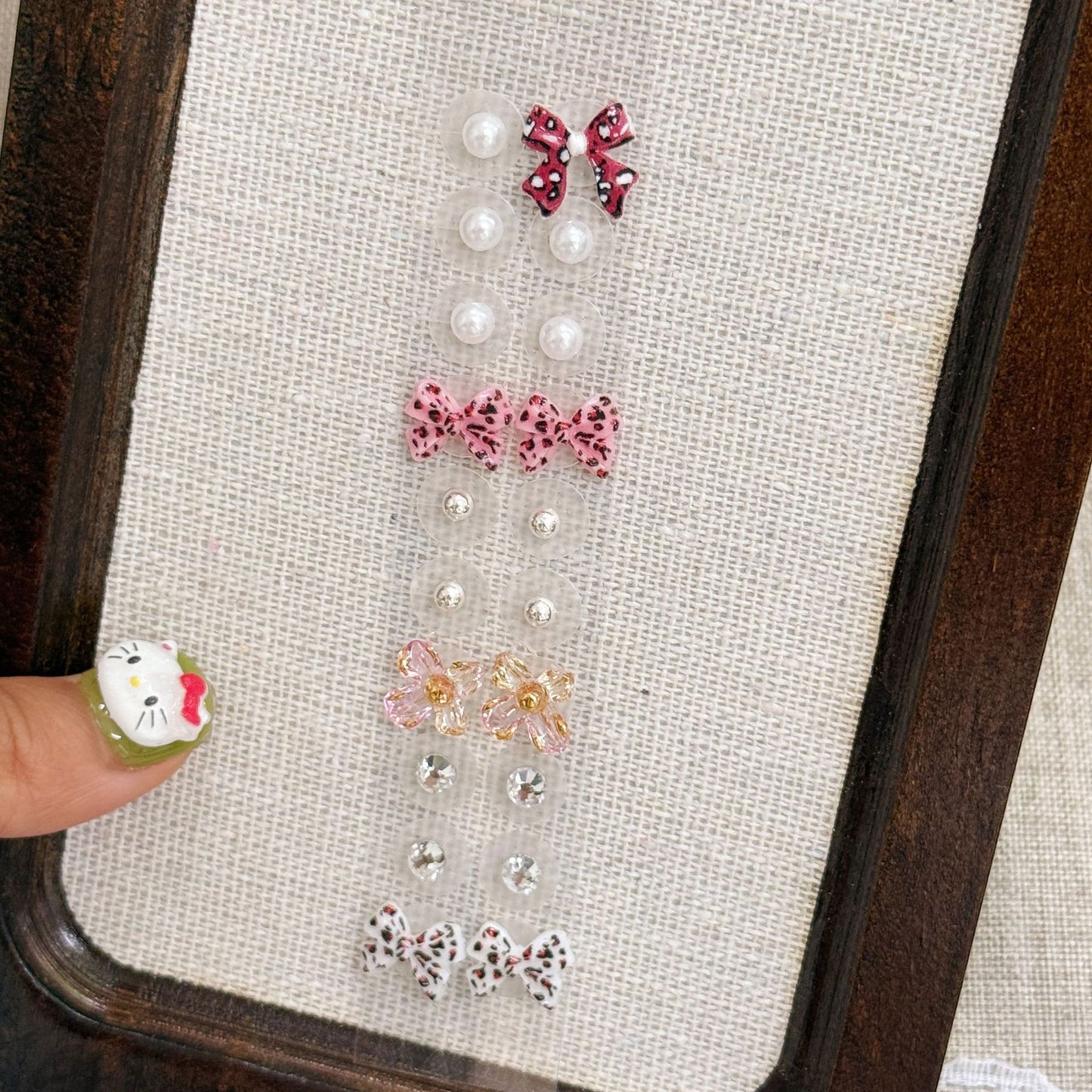 Fashion Auricular Point Sticker Crystal Ear Patch Bead Massage Stress Earrings
