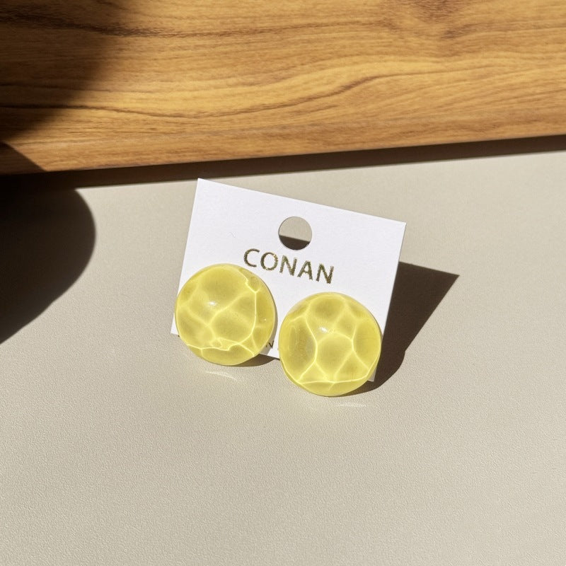 Women's Retro Blooming Acrylic Curved For Simple Stud Earrings