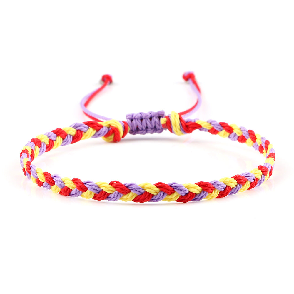 Creative Twist Weave Taiwanese Wax Handmade Hand Unisex Twin Bracelet