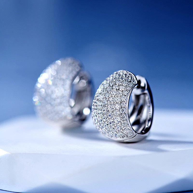 Women's & Men's Dense Inlaid Light Luxury Hip Hop Earrings