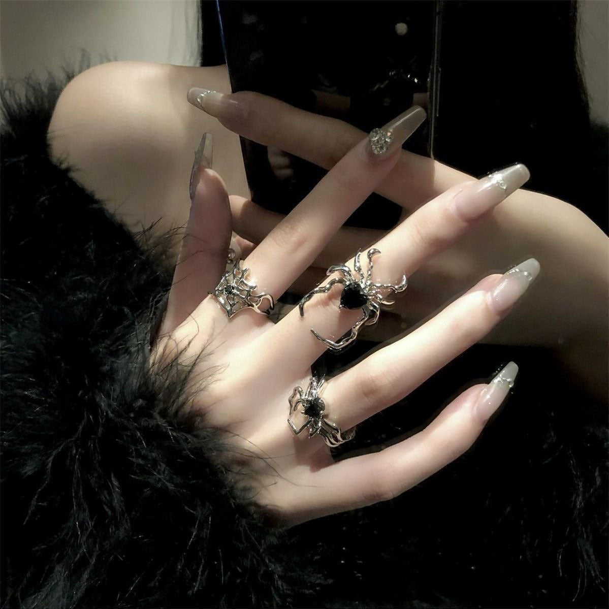 Nail Design High-grade Cold Wind Open Rings