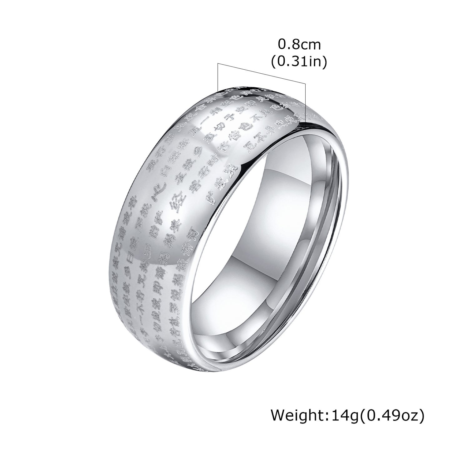 Men's Mixed Batch Fashion Tungsten Laser Sutra Rings