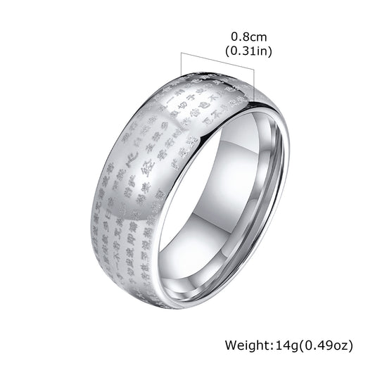 Men's Mixed Batch Fashion Tungsten Laser Sutra Rings