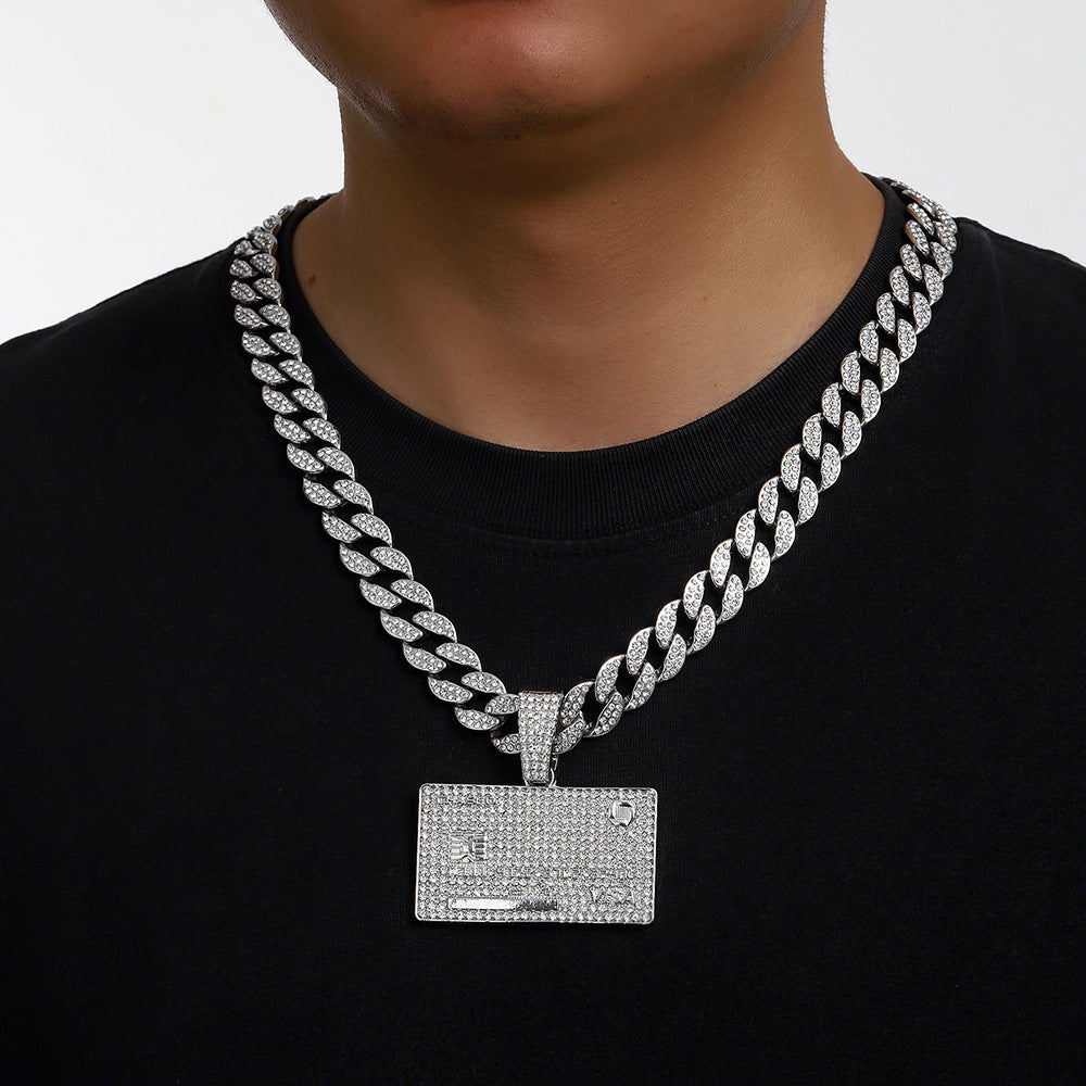 Hip Hop Cool Full Diamond Bank Card Street Necklace