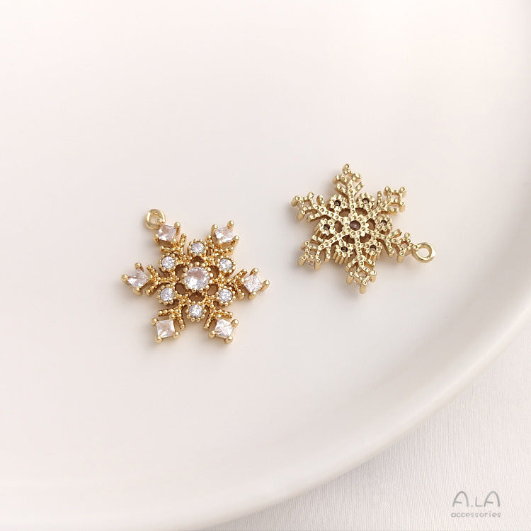 Color Retention Snow Flower Handmade Ornament Rings