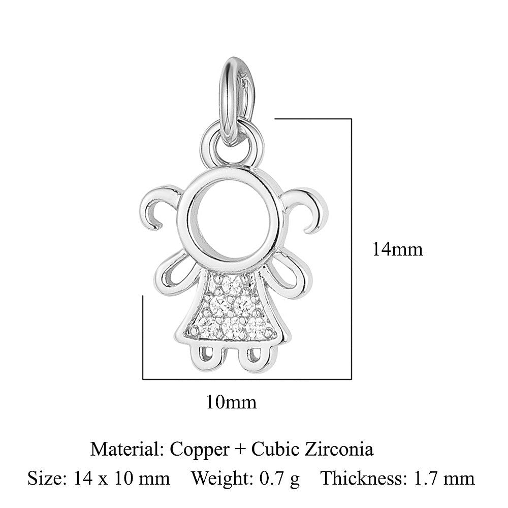 Love Copper Zircon Round Ball Beetle Ornament Pendants