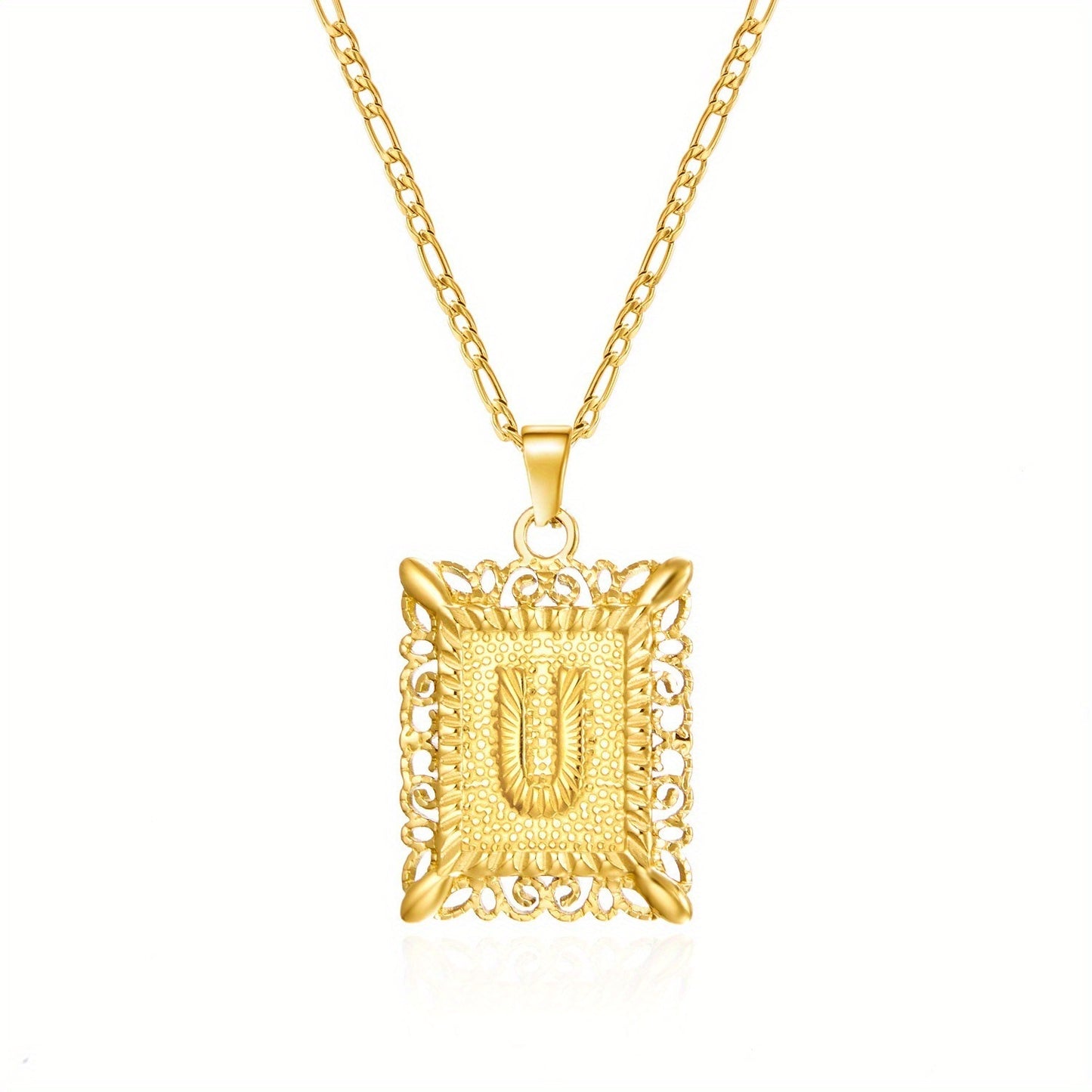 Clavicle Square Tag Gold-plated Does Not Necklace