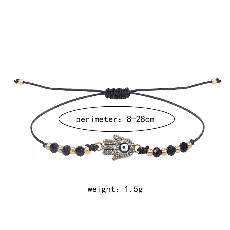 Crystal String Beads Angel Eyes Charm Bracelet