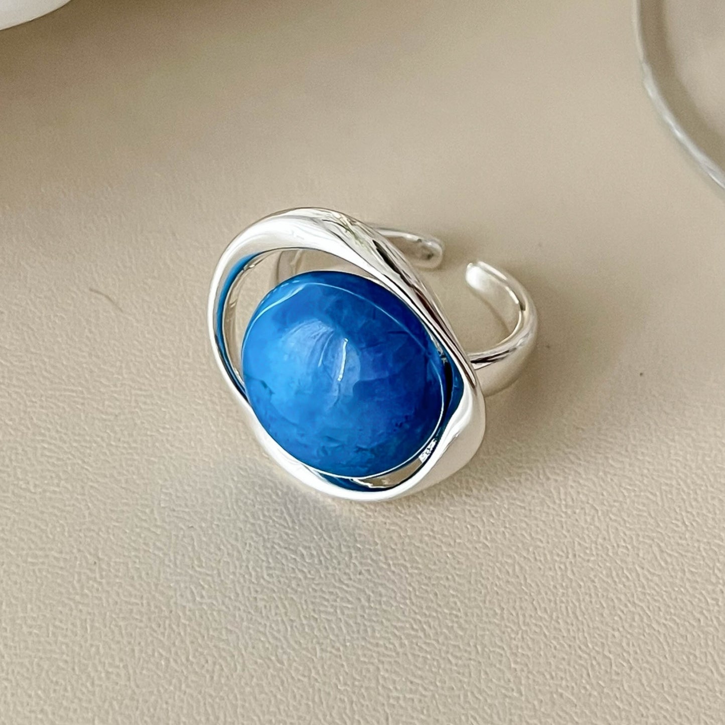 Interest Light Luxury Retro Minority Wide Personality Versatile Opening Adjustable Ring