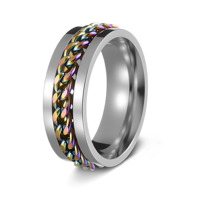 Titanium Decompression Hip Hop Cool Open Ring