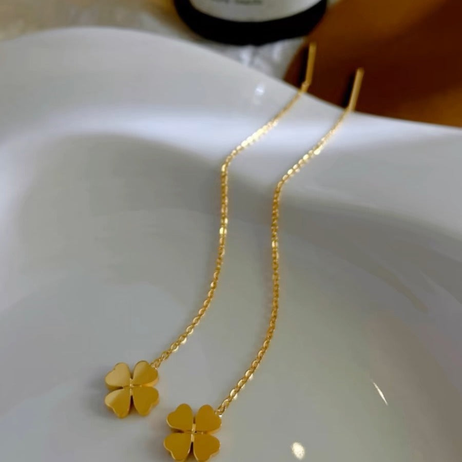Women's Gold Threads Trendy Unique Tassel Golden Ear Line