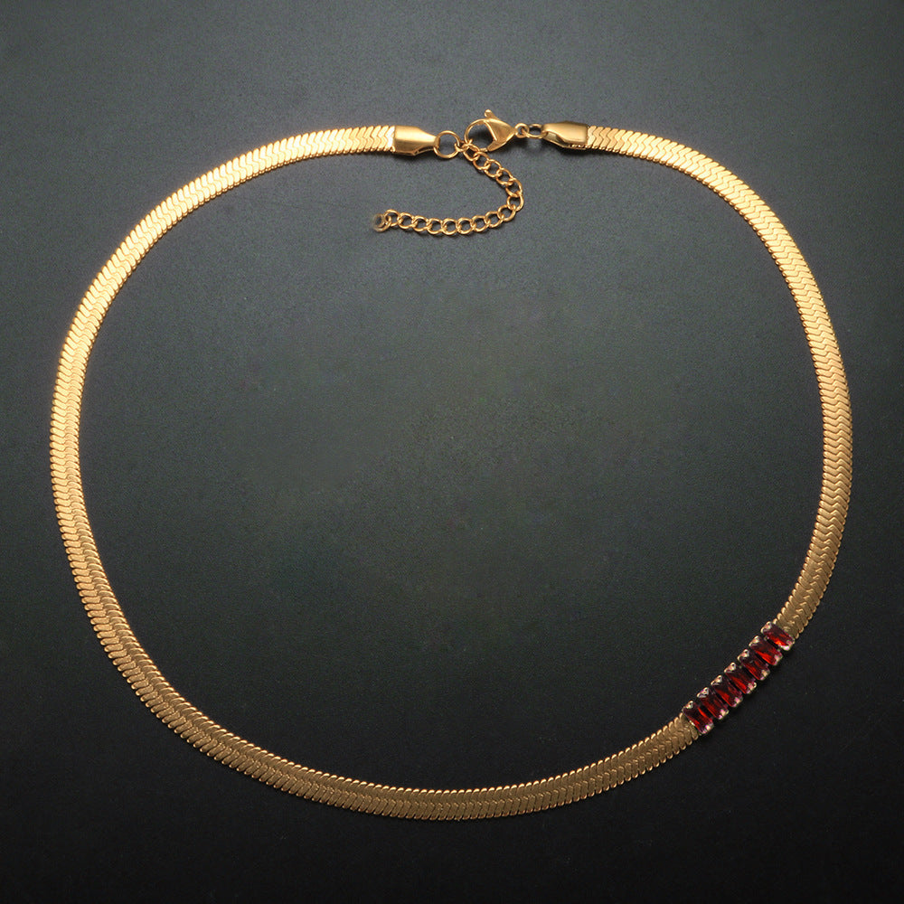 Stainless Steel Snake Bones Chain Simple Gold-plated Fashion Bracelets