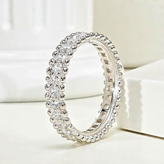 Minimalist Fairy Shiny Female Full Diamond Live Ring