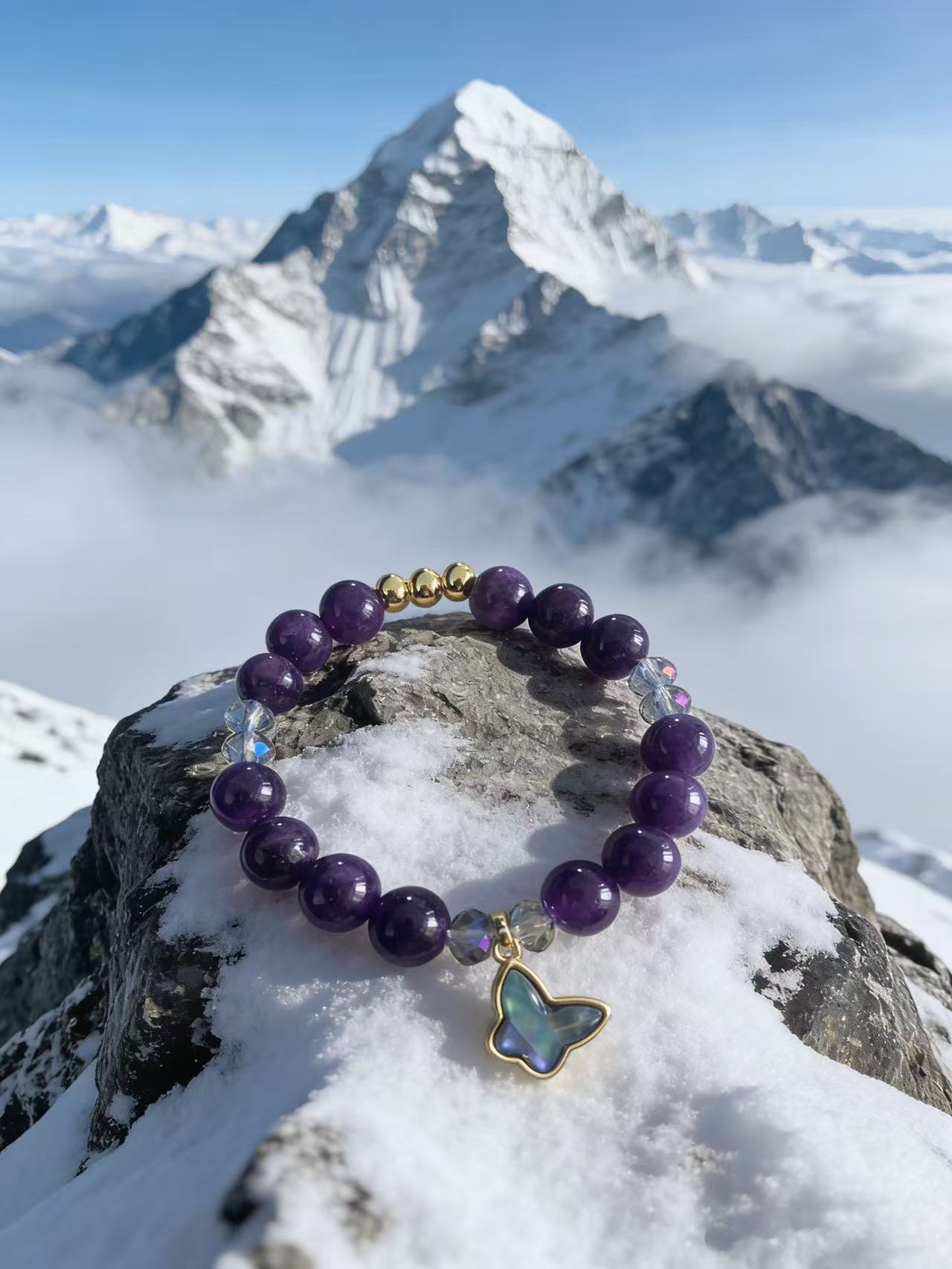 Stone Crystal Shell Butterfly Lucky Beads Bracelets