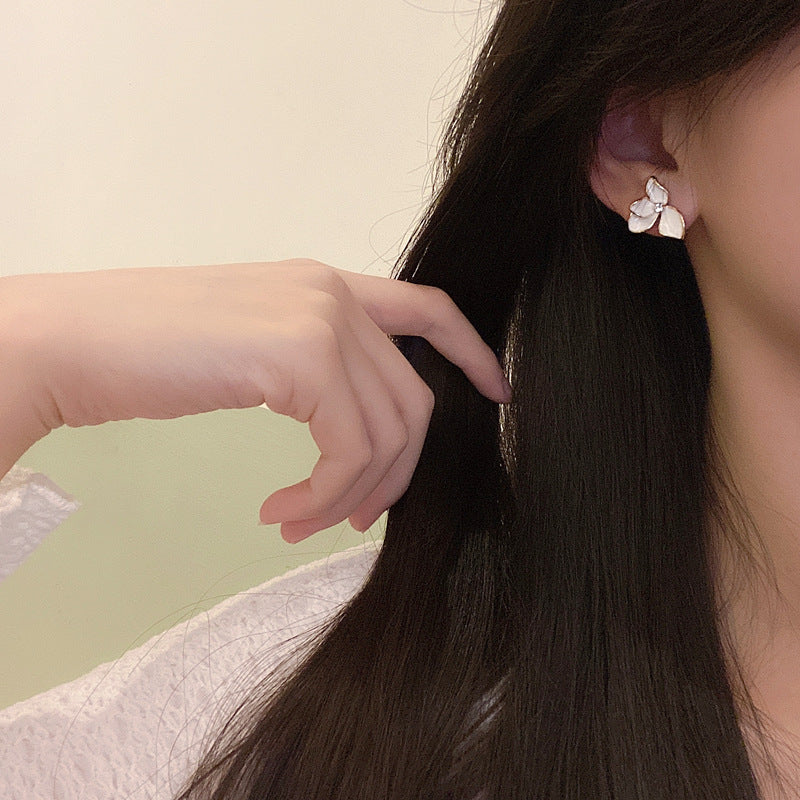 Women's Flower Elegant Korean Style For Small Simple Trendy Ear Stud Earrings