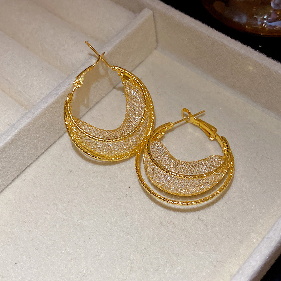 Women's Round Retro Simple Fashion Elegant Light Luxury Stud Earrings