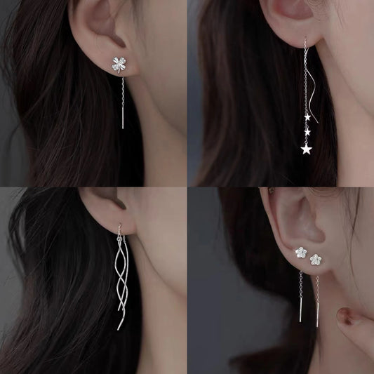 Women's Clover Lines Fashionable High-grade Tassel Simple Ear Line