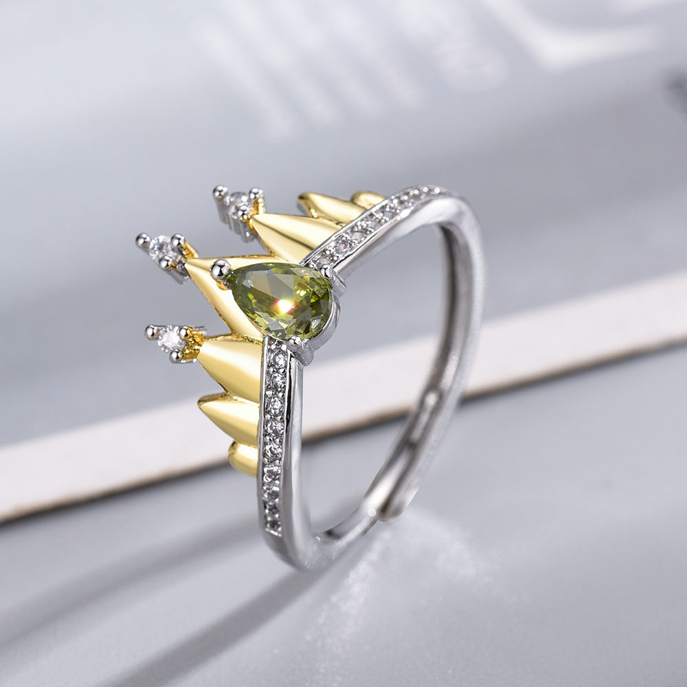 Princess Style Female Light Luxury High-grade Good-looking Ring