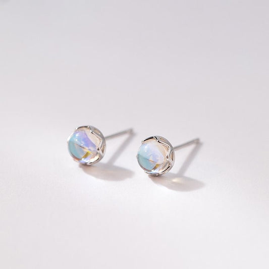 Women's Korean Fashion Moonstone Trendy Design High-grade Earrings