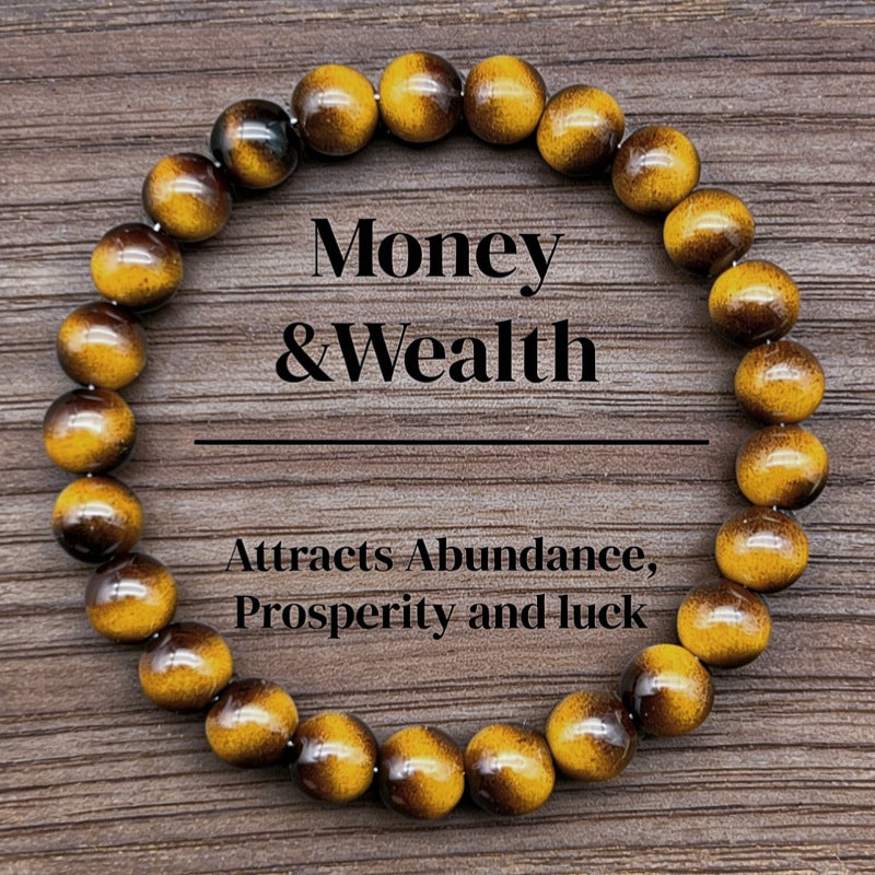 Xi Yellow Tiger Eyes Red Eye Green Bracelet