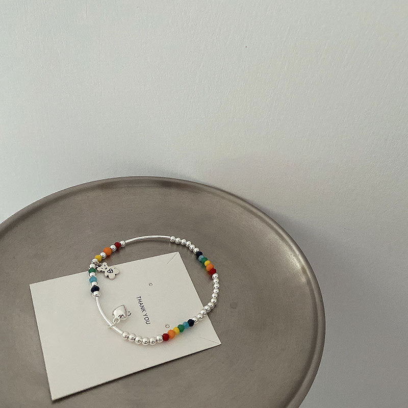 Women's Rainbow Bear For Niche Design Simple Clavicle Chain Sweater Necklace