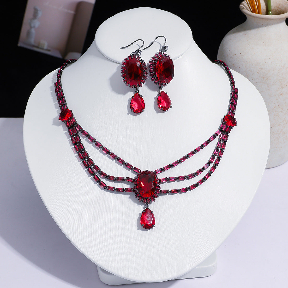 Fashion Trend Zircon Green Butterfly Tassel Necklace