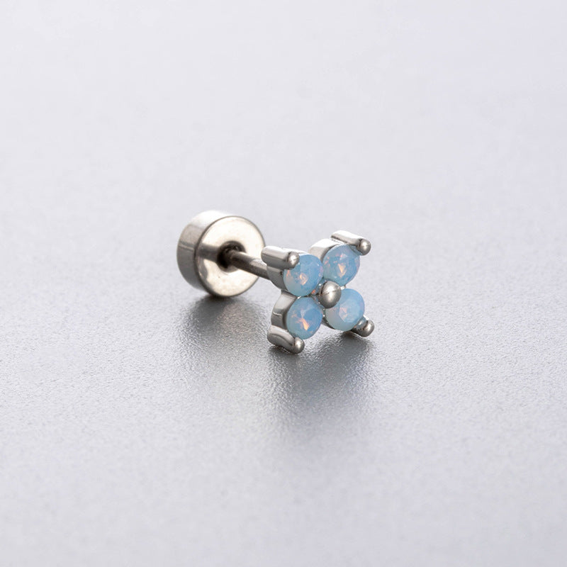 Henson Zircon Little Flower Ear Bone Earrings