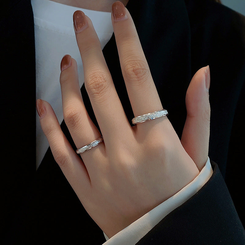 Women's Starry Galaxy Simple Couple For Niche Switchable Index Finger Ring