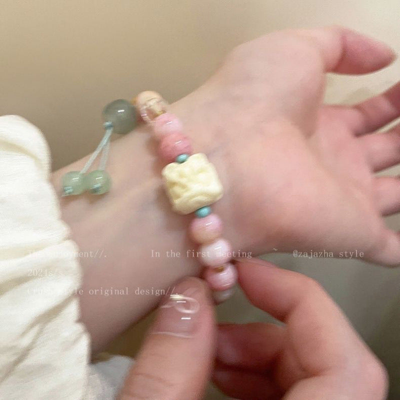 Cherry Blossom Glaze Female Design High Sense Bracelet