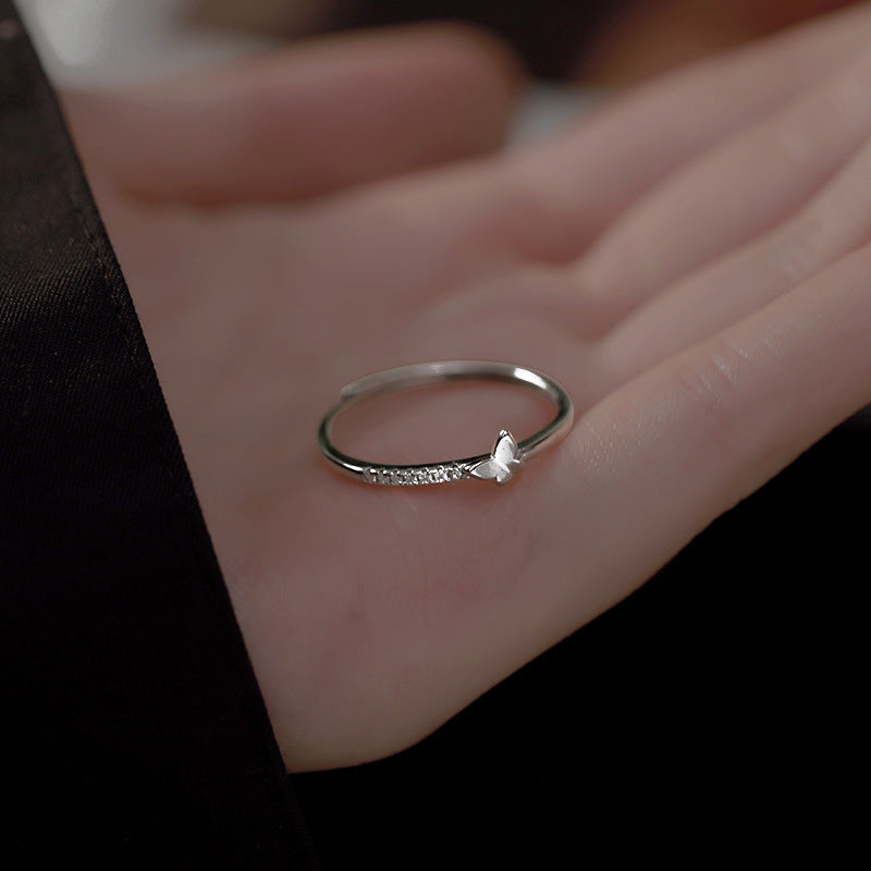 Female Niche Design Style Mild Luxury Small Opening Rings