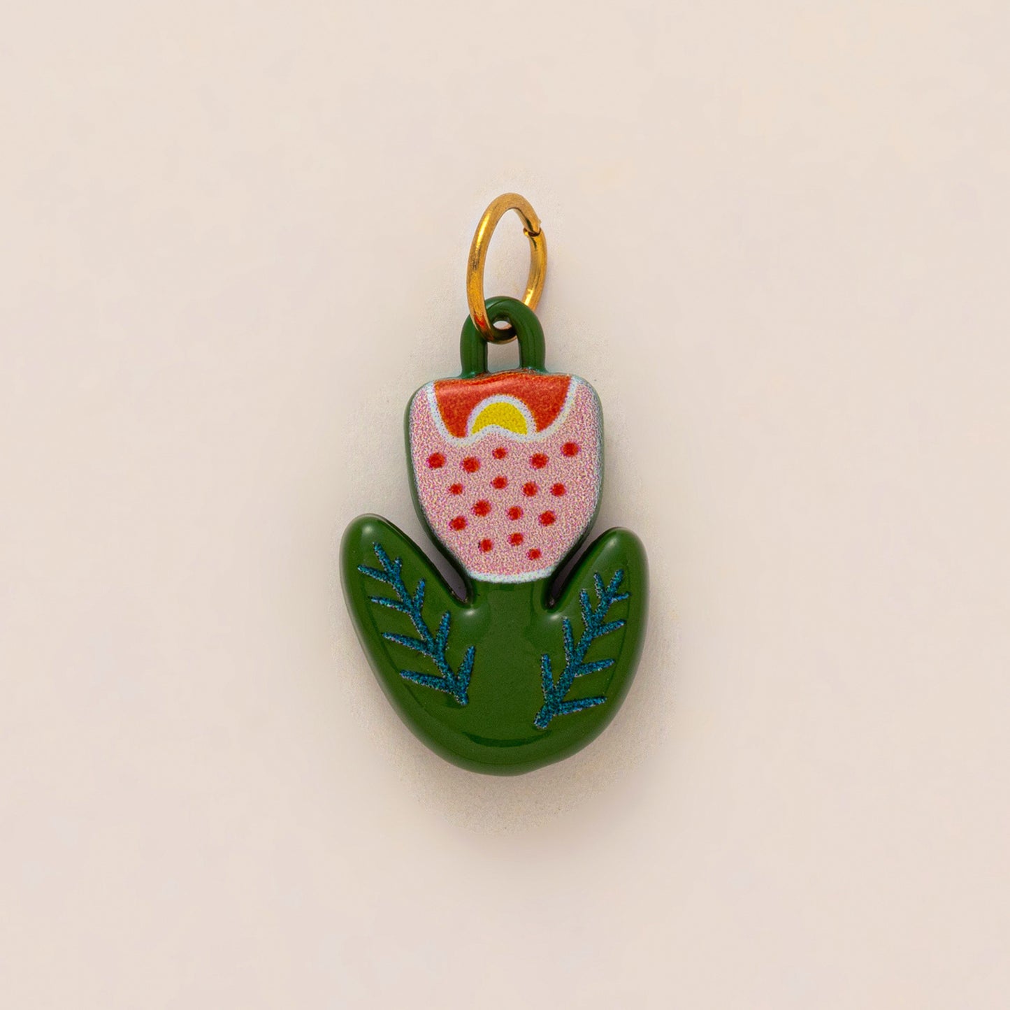 Women's Stainless Steel Bird Flower Parts Vacuum Plating Gold Pendants