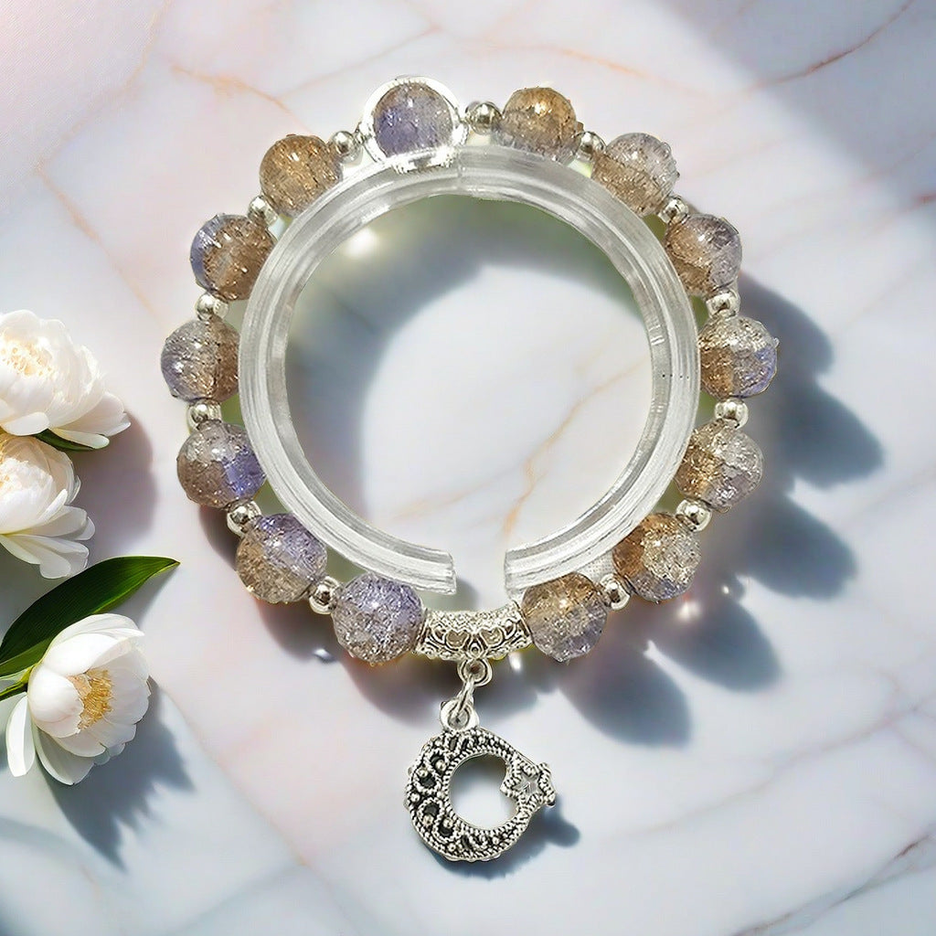 Fantasy Flower Glazed Female Gradient Contrast Bracelet