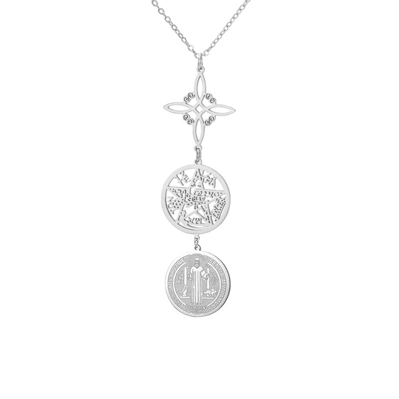 Women's Square Long Fashion Elegant Commemorative Gift Necklace