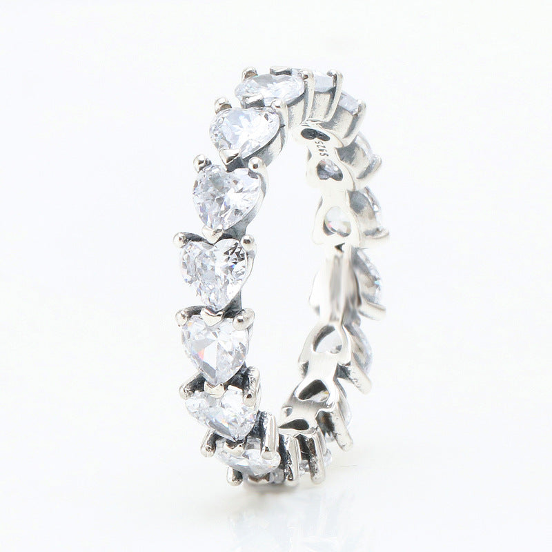 Women's Heart Fashion Temperament Eternal Heart-to-heart Heart-shaped Rings