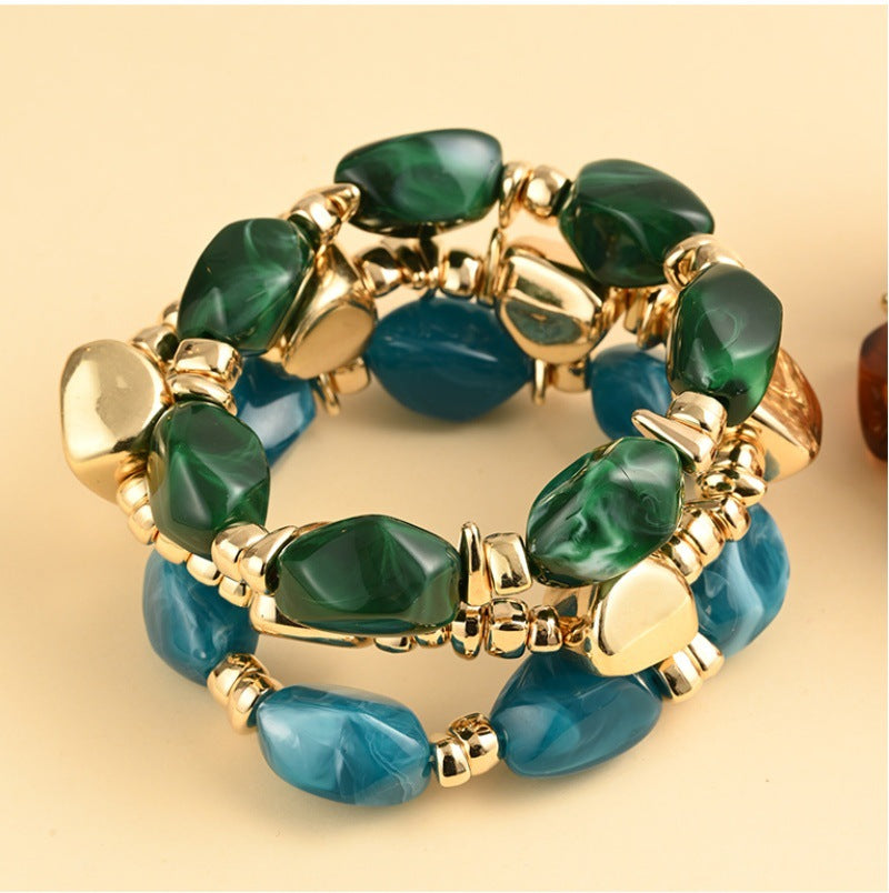 Women's Elegant Irregular Suit Bohemian Exaggerated Stretch Bracelet