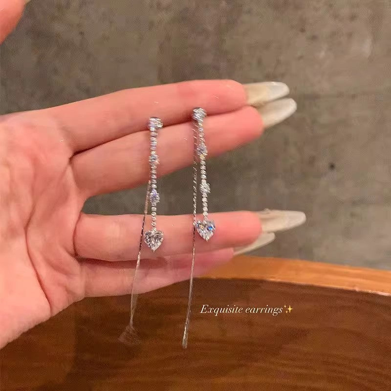 Women's Refined Zircon Bow High-grade Light Luxury Temperament Earrings