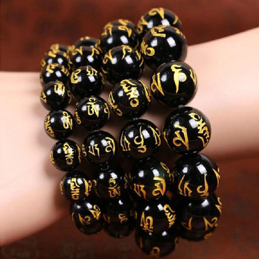 Women's & Men's Proverb Buddha Beads Life Travel Scenic Spot Live Broadcast Gift Bracelet