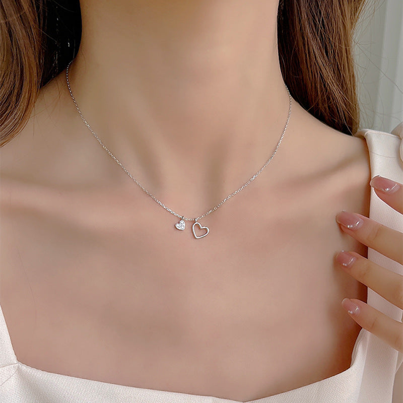 Women's Light Luxury Niche Design Heart Clavicle Chain Necklaces