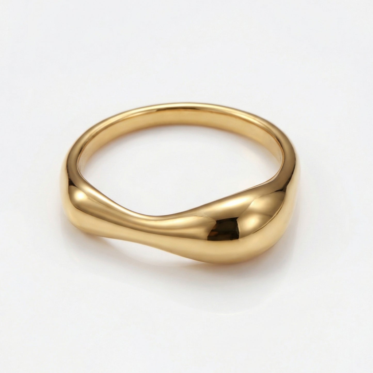 Gold Irregular Geometric Simple French Retro Curved Bracelets