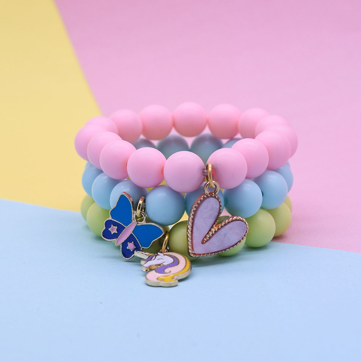 Cute Cartoon Dopamine Unicorn Rainbow Butterfly Bracelets