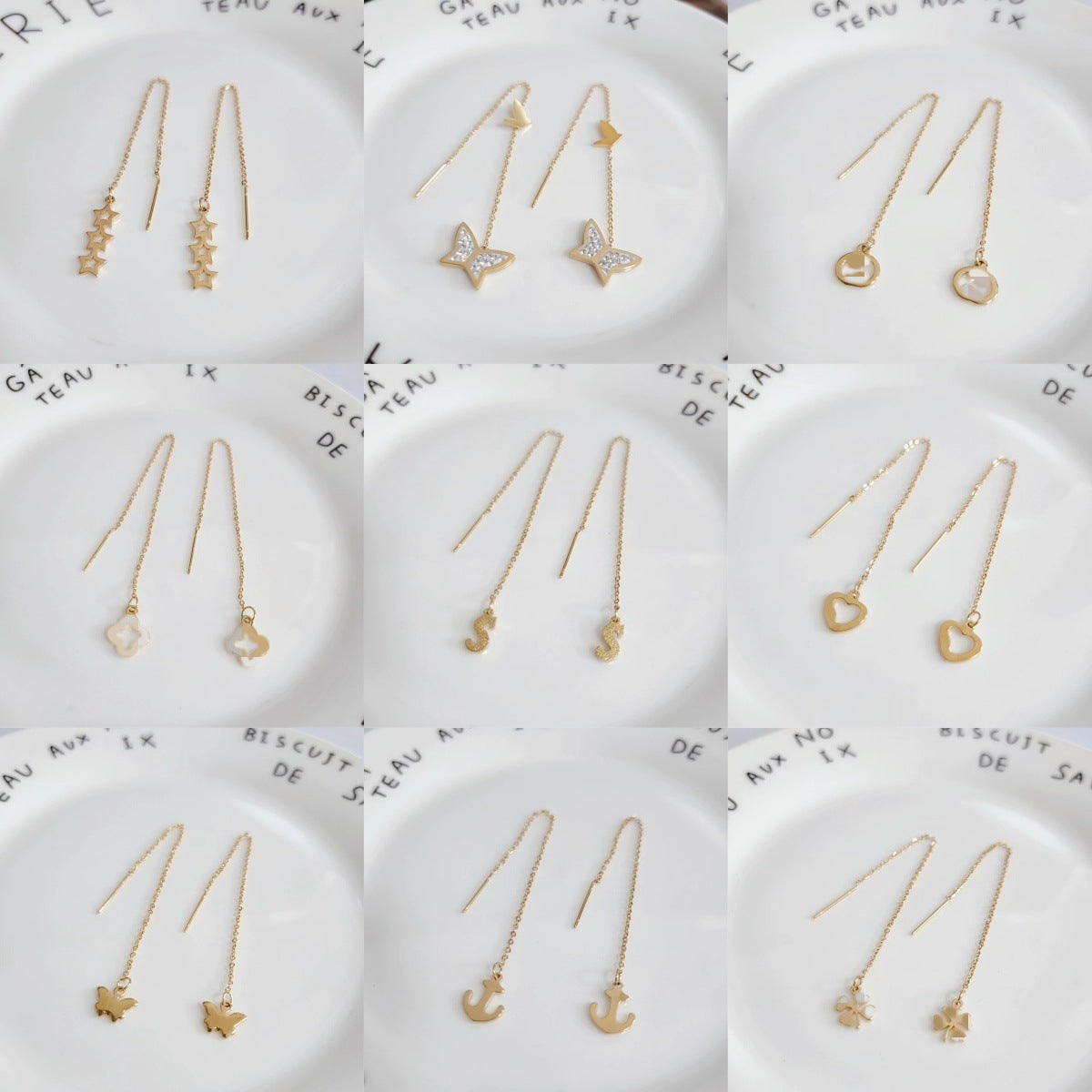 Women's Elegant Simple Titanium Steel High Quality Color Retaining Ear Line