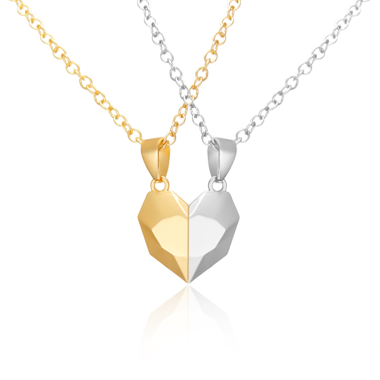 Women's Stone Heartbreak Clavicle Chain Heart Couple Necklaces